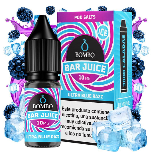 Bar Juice Salts by Bombo Ultra Blue Razz Ice 10ml